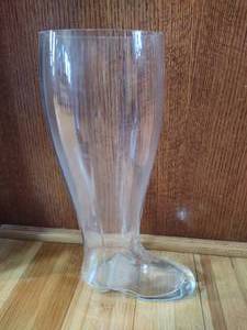 lot 40 image: Large Glass Boot Beer Stein