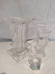 lot 35 image: MIKASA Pedestal Crystal Vase, Tulip Vase & More
