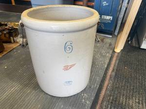RED WING #6 Stoneware Crock with Handles