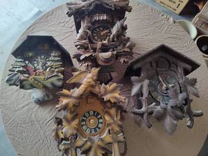 lot 90 image: Four Cuckoo Clocks (Non-Working)