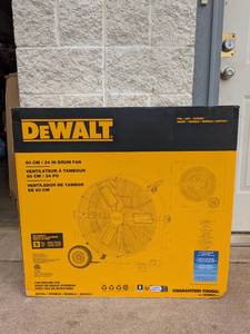 lot 22 image: DEWALT 24 DRUM FAN