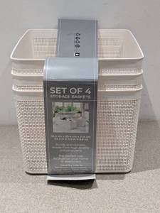 lot 75 image: SET OF 3 STORAGE BASKETS