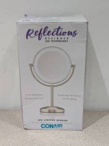 lot 82 image: CONAIR REFECTIONS DESIGNER LED TECHNOLOGY LIGHTED MIRROR