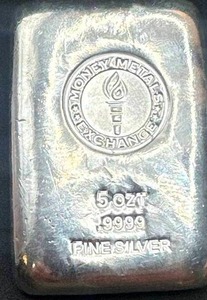 lot 1 image: 5oz .999 Silver Bar
