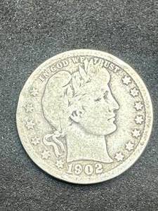 lot 6 image: 1902 Barber Quarter