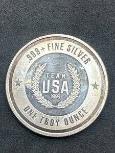 lot 9 image: 1oz .999 Silver USA Olympic Round