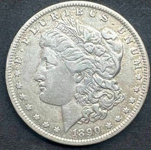lot 10 image: 1890 Morgan Silver Dollar