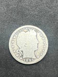 lot 14 image: 1893 Barber Quarter