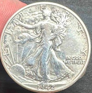 lot 17 image: 1942 Walking Liberty Half Dollar