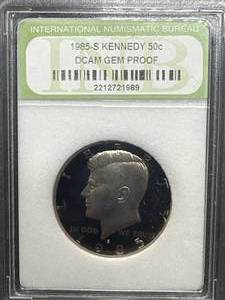 lot 21 image: 1985-S Kennedy Half Dollar DCAM Gem Proof