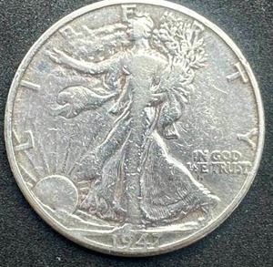 lot 36 image: 1947 Walking Liberty Half Dollar
