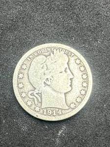 lot 60 image: 1914 Barber Quarter