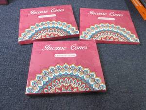 lot 36 image: 3- 8pks of 15 Incense Cones...