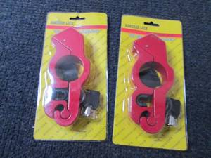 lot 38 image: 2 Handbar Motorcycle Locks...