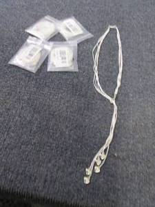 lot 46 image: 5 each 5 Heart Siver Necklaces...