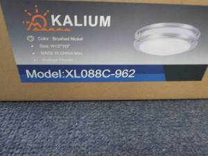 lot 82 image: Brushed Nickel Flush Mount...