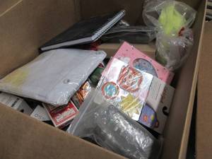 lot 126 image: Box of Assorted Small Overstock Ite...