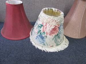 lot 141 image: 3 Vintage Lamp Shades...