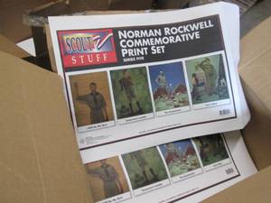 lot 183 image: Box of Norman Rockwell Boy Scout En...