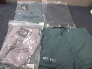 lot 218 image: 4 pr GymWolf Medium Womens Shorts ...