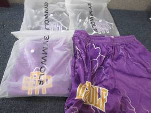 lot 225 image: 4 pr GymWolf Small Mens Shorts NWT...