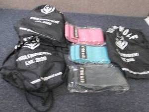 lot 241 image: 3- 3 pc GymWolf Resistance Bands wi...
