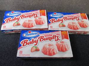 lot 278 image: 3- 10 oz Hostess Strawberry Cheesec...