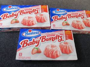 lot 280 image: 3- 10 oz Hostess Strawberry Cheesec...