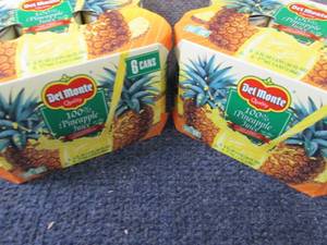 lot 400 image: 12- 6 oz DelMonte 100% Pineapple Ju...