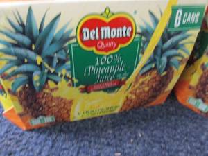 lot 405 image: 12- 6 oz DelMonte 100% Pineapple Ju...