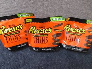 lot 472 image: 3- 7.37 oz Reeses Dark Thins...
