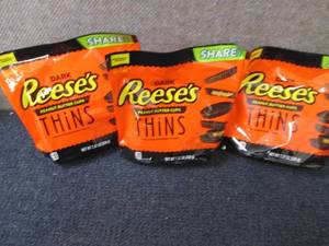 lot 474 image: 3- 7.37 oz Reeses Dark Thins...