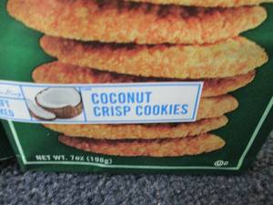lot 476 image: 3- 7 oz Tates Coconut Crisp Cookie...