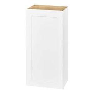 lot 25 image: Hampton Bay Avondale 18 in. W x 12 in. D x 36 in. H Ready to Assemble Plywood Shaker Wall Kitchen Cabinet in Alpine White     Customer Returns See Pictures