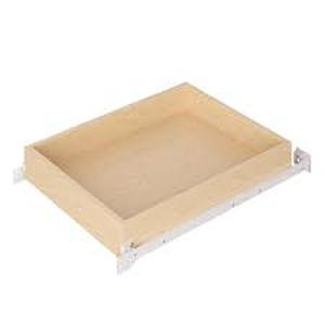 lot 4 image: Lot of Hampton Bay 14 in. W x 3.5 in. H Cabinet Roll-Out Tray Kit in Natural Maple Customer Returns See Pictures