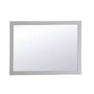 lot 24 image: Timeless Home 48 in. W x 36 in. H x Contemporary Wood Framed Rectangle Grey Mirror    Customer Returns See Pictures