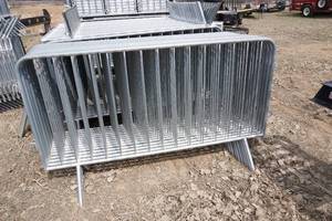 lot 25 image: Lot of 15 - 7 Traffic Control Metal Barricades
