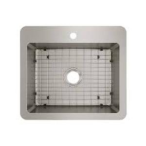 lot 39 image: Elkay Avenue 25 in. Drop-InUndermount Single Bowl 18-Gauge Stainless Steel Kitchen Sink w Accessories   Customer Returns See Pictures