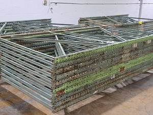 Lot of (10) Pallet Racking Uprights - 5'x122"