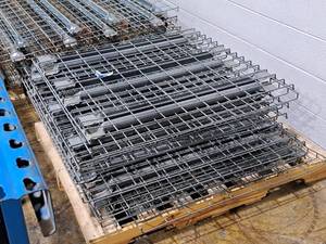 lot 535 image: Lot of (12) Pallet Racking Wire Grate Shelving - 37x40
