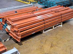 lot 555 image: Lot of (25) 8 Pallet Racking Cross Beams