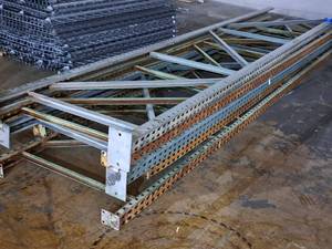 lot 598 image: Lot of (5) Pallet Racking Uprights - 3x175