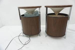 lot 15 image: Vintage Round Speakers (2ct)
