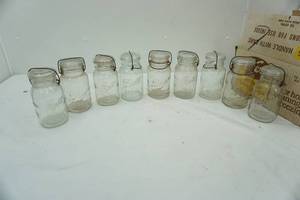 lot 46 image: Vintage Canning jars , clear