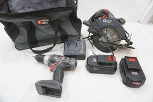 lot 47 image: Porter Cable battery Tools