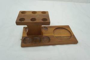 lot 145 image: Walnut Six Pipe Rack