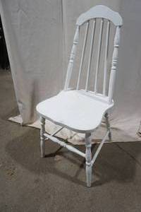 lot 215 image: Vintage white wooden chair