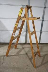 lot 219 image: Davidson 5 wooden ladder