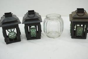 lot 256 image: hanging tea light lanterns (3ct)