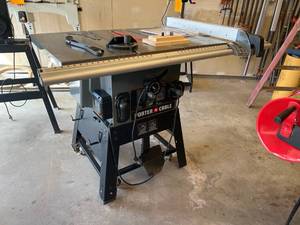 lot 8 image: Porter Cable PCB270TS Table Saw, 10 Blade, 1.5 HP, Serial 009527